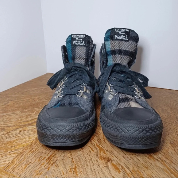 Converse Woolrich Black Street Hiker Hi Plaid Sneakers Womens Size5 (296 Box 34) - Picture 4 of 9